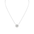 Solaz Sun Bezel Shell Diamond Necklace