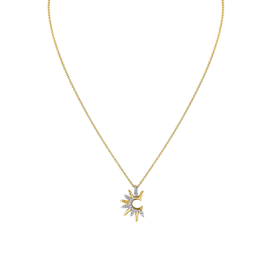 Solaz Open Sun Diamond Necklace