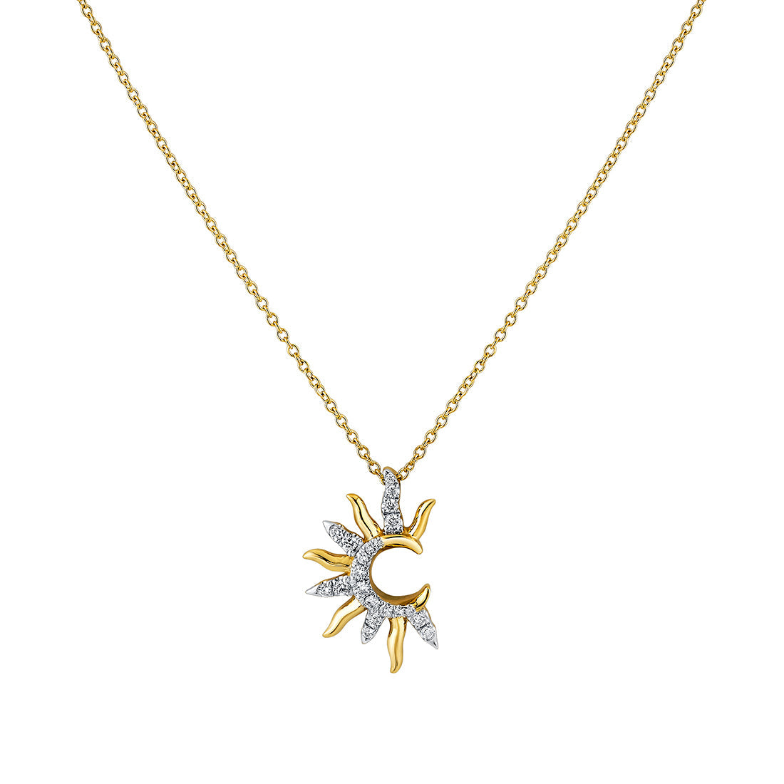 Solaz Open Sun Diamond Necklace