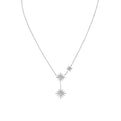 Solaz Spaced Sun Bursts Diamond Necklace