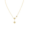 Solaz Spaced Sun Bursts Diamond Necklace