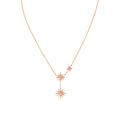 Solaz Spaced Sun Bursts Diamond Necklace