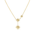 Solaz Spaced Sun Bursts Diamond Necklace