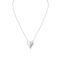 Solaz Sun Rays Diamond Heart Necklace