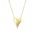 Solaz Sun Rays Diamond Heart Necklace