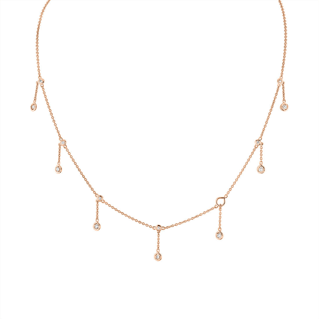 Dangle Bezel Diamond Necklace