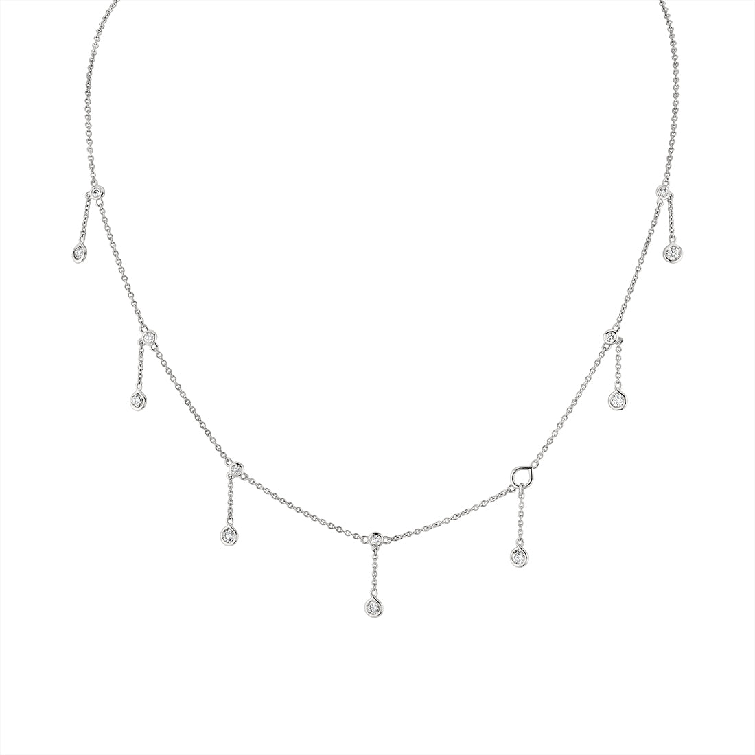 Dangle Bezel Diamond Necklace