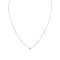 Bezel Baguette Diamond Necklace