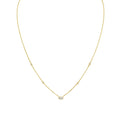 Bezel Baguette Diamond Necklace