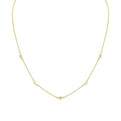 Shell Tip Bezel Baguette Diamonds Necklace