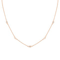 Shell Tip Bezel Baguette Diamonds Necklace