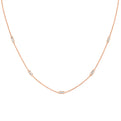 Bezel Baguette Diamonds Necklace