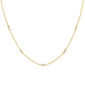 Bezel Baguette Diamonds Necklace