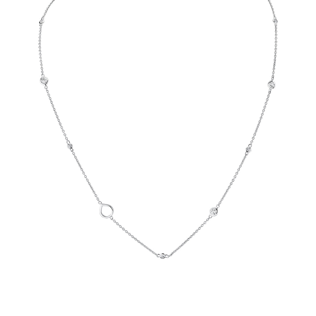 Shell Charms and Bezel Diamonds Necklace