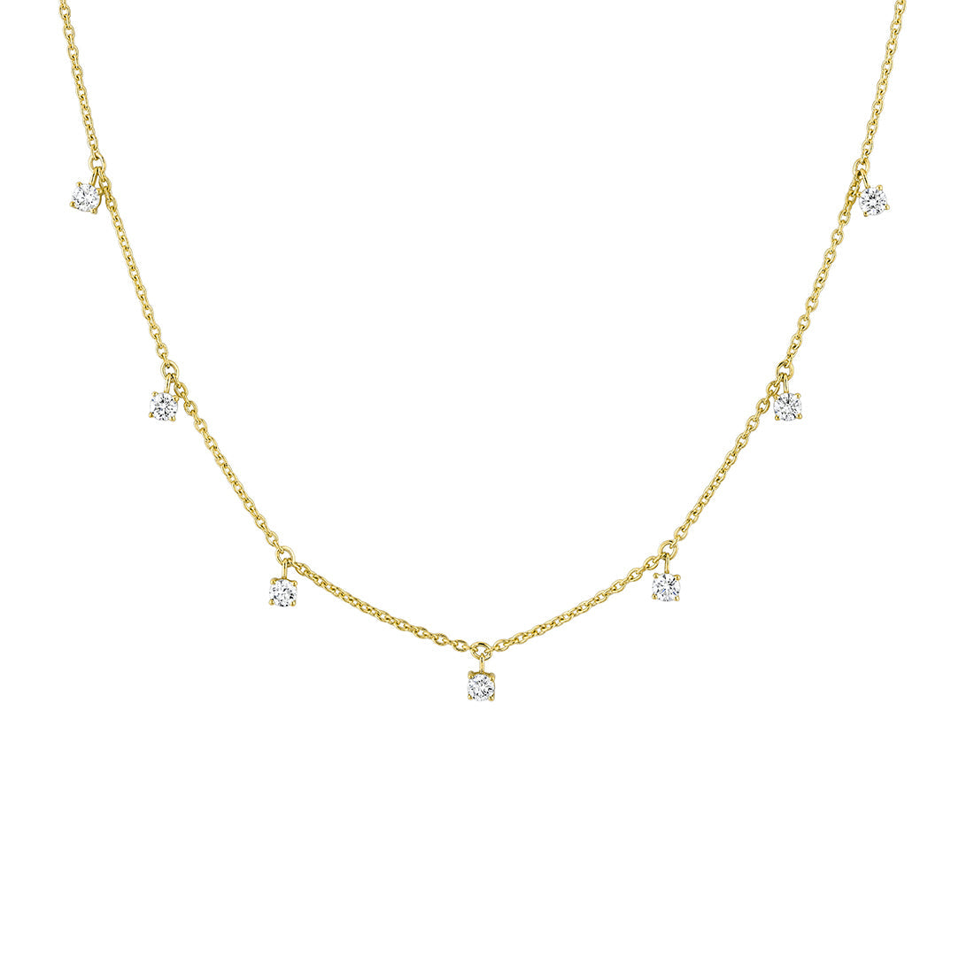 Eternelle Floating Round Diamond Necklace