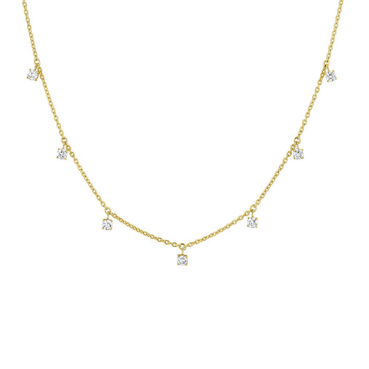 Eternelle Floating Round Diamond Necklace