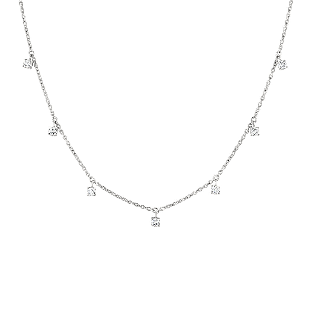 Eternelle Floating Round Diamond Necklace