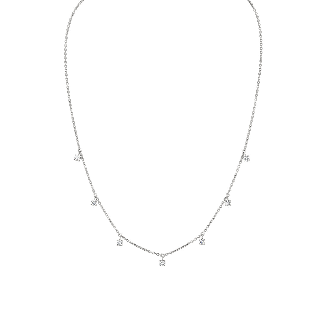 Eternelle Floating Round Diamond Necklace