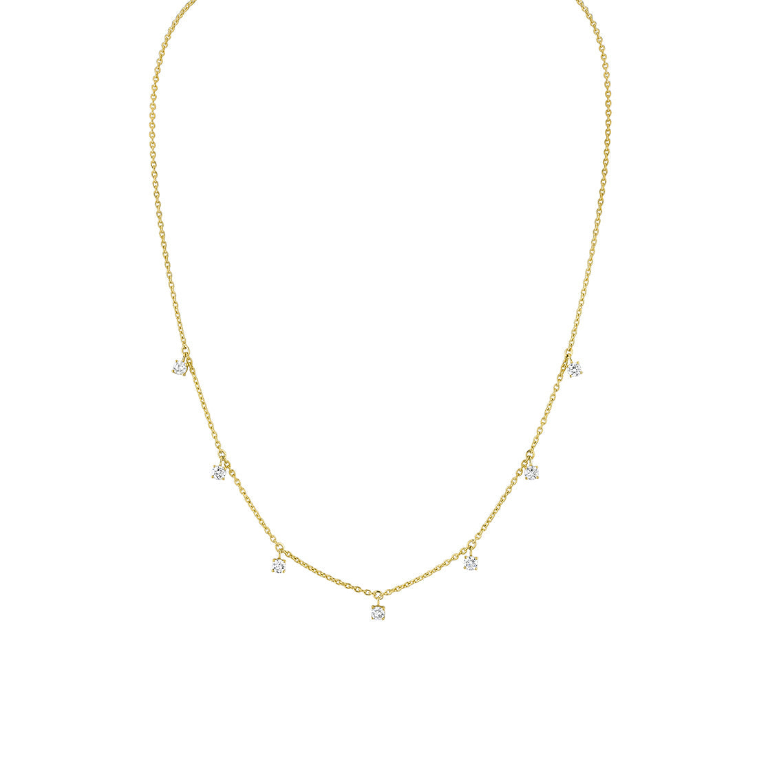 Eternelle Floating Round Diamond Necklace
