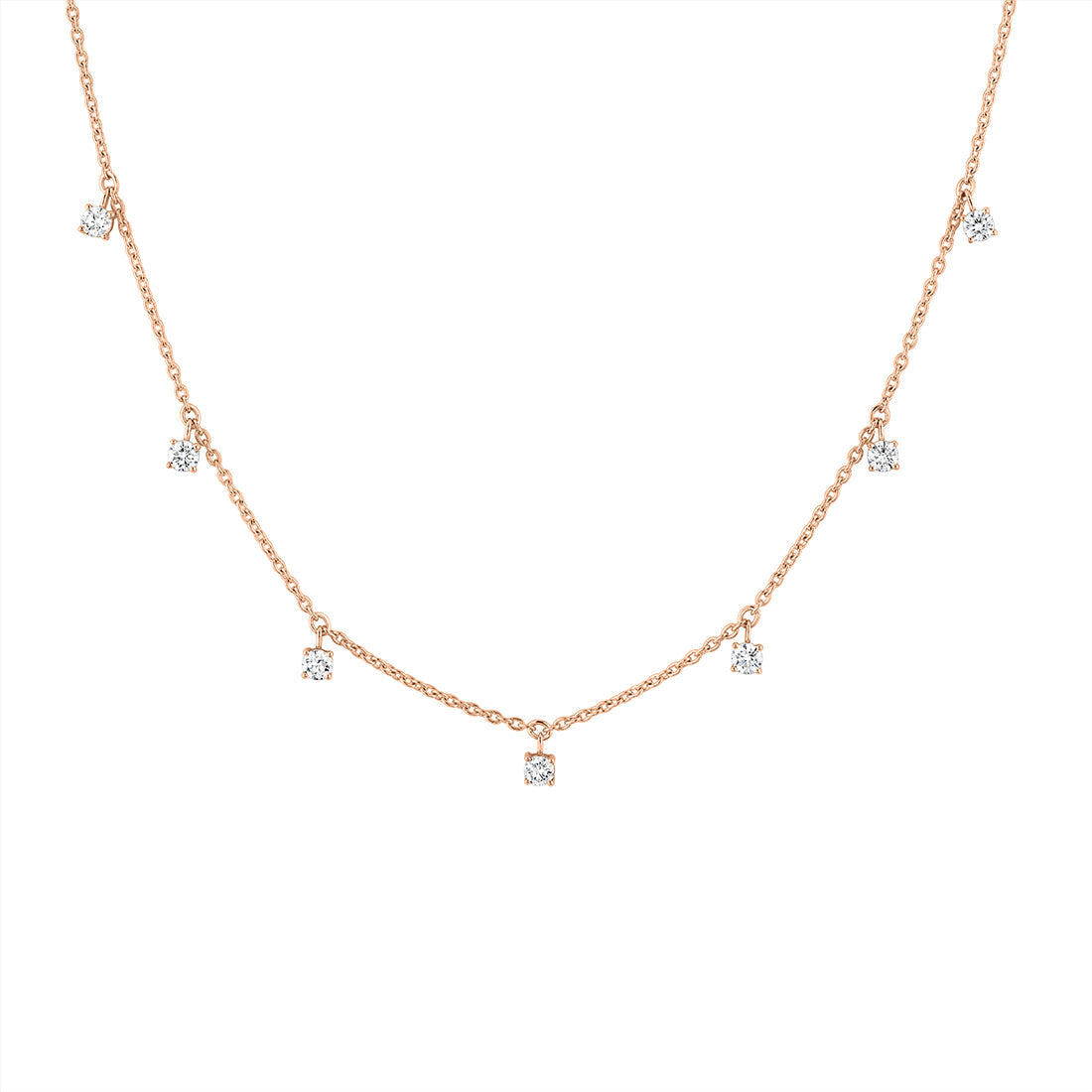 Eternelle Floating Round Diamond Necklace