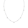 Shell Bezel Pear Diamonds Necklace