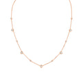 Shell Bezel Pear Diamonds Necklace