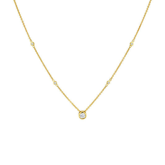 Bezel Diamond Necklace
