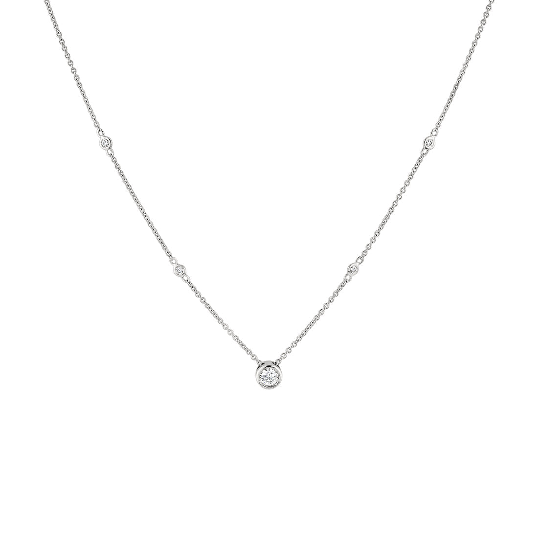 Bezel Diamond Necklace