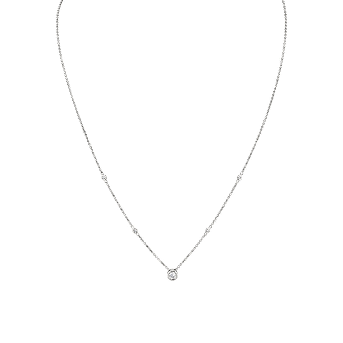 Bezel Diamond Necklace