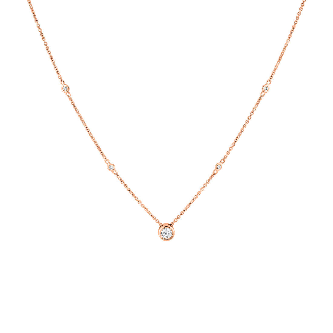 Bezel Diamond Necklace