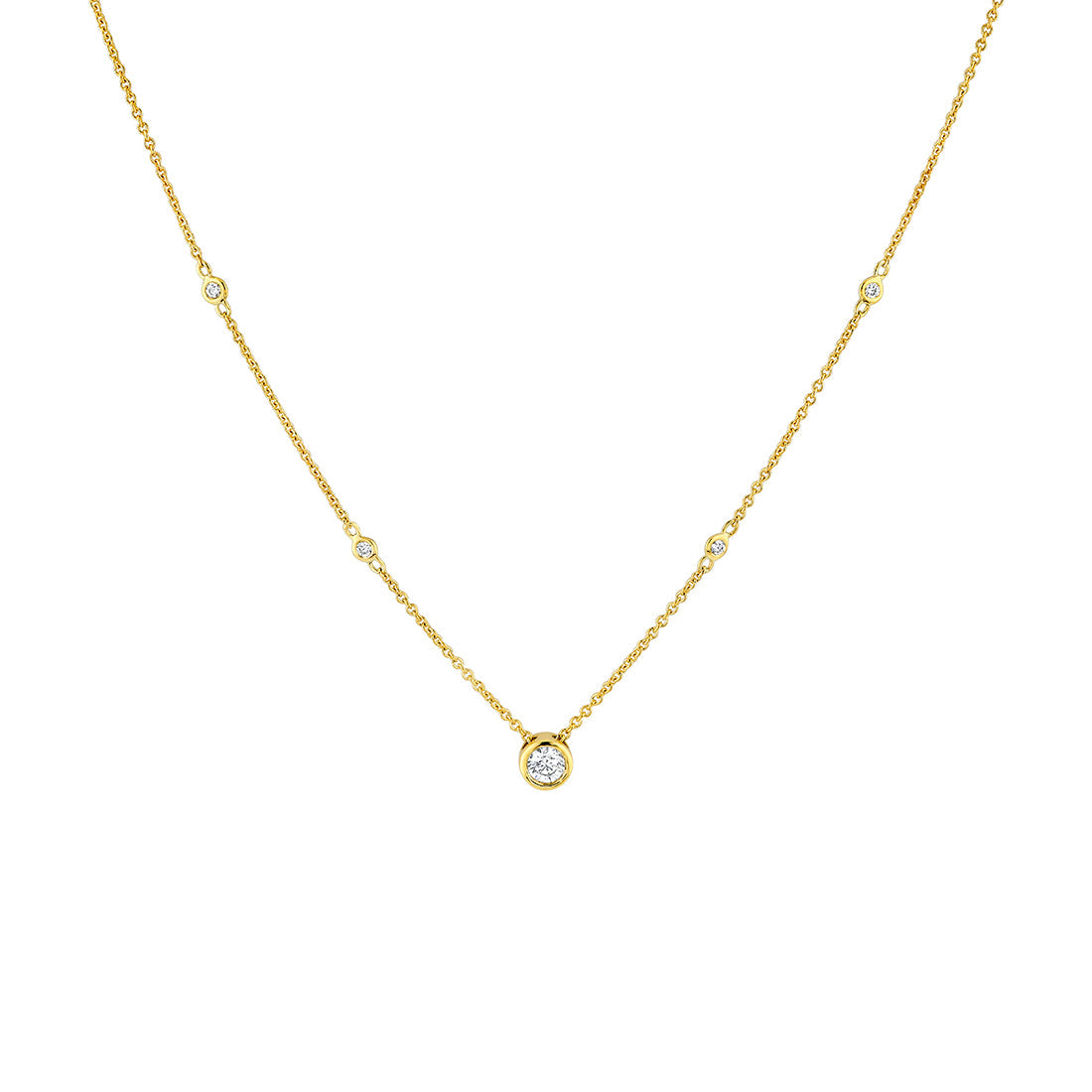 Bezel Diamond Necklace