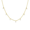 Eternelle Floating Pear Diamond Necklace