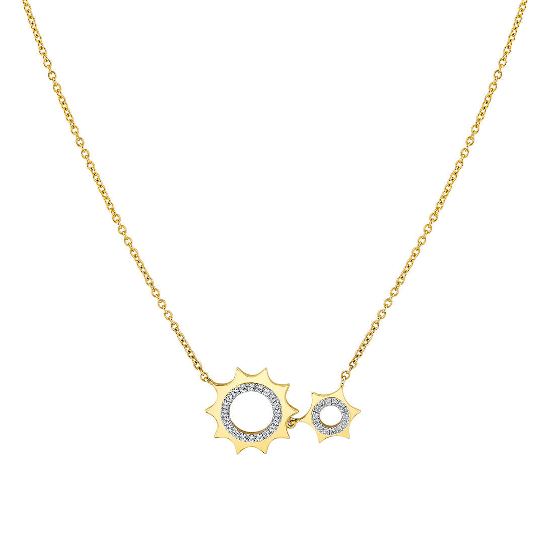 Solaz Diamond Suns Necklace