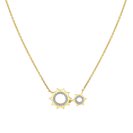 Solaz Diamond Suns Necklace