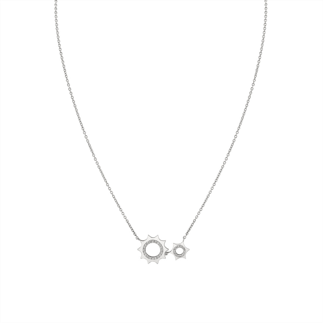 Solaz Diamond Suns Necklace