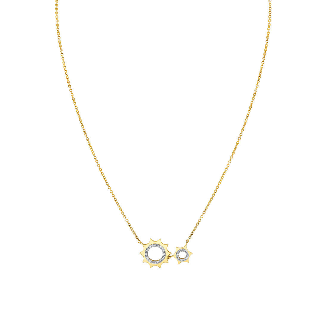 Solaz Diamond Suns Necklace