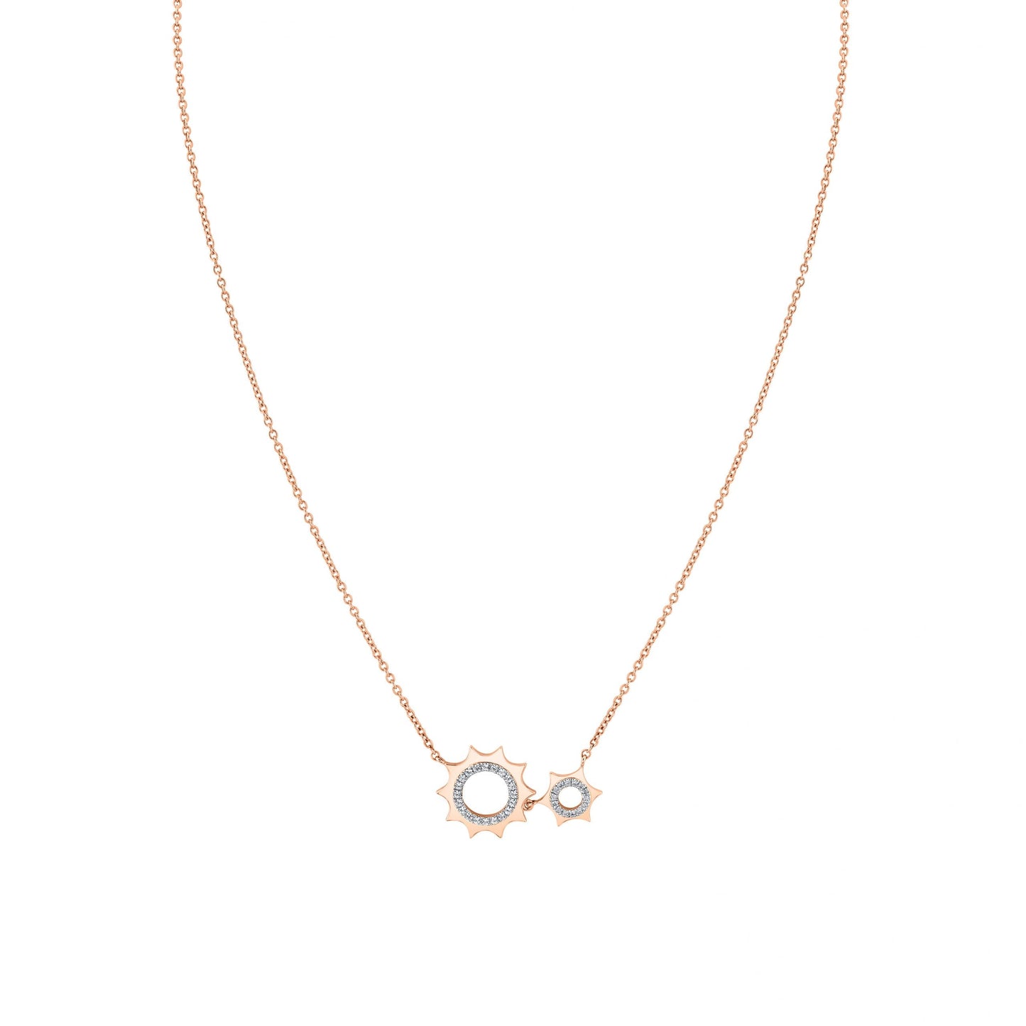Solaz Diamond Suns Necklace