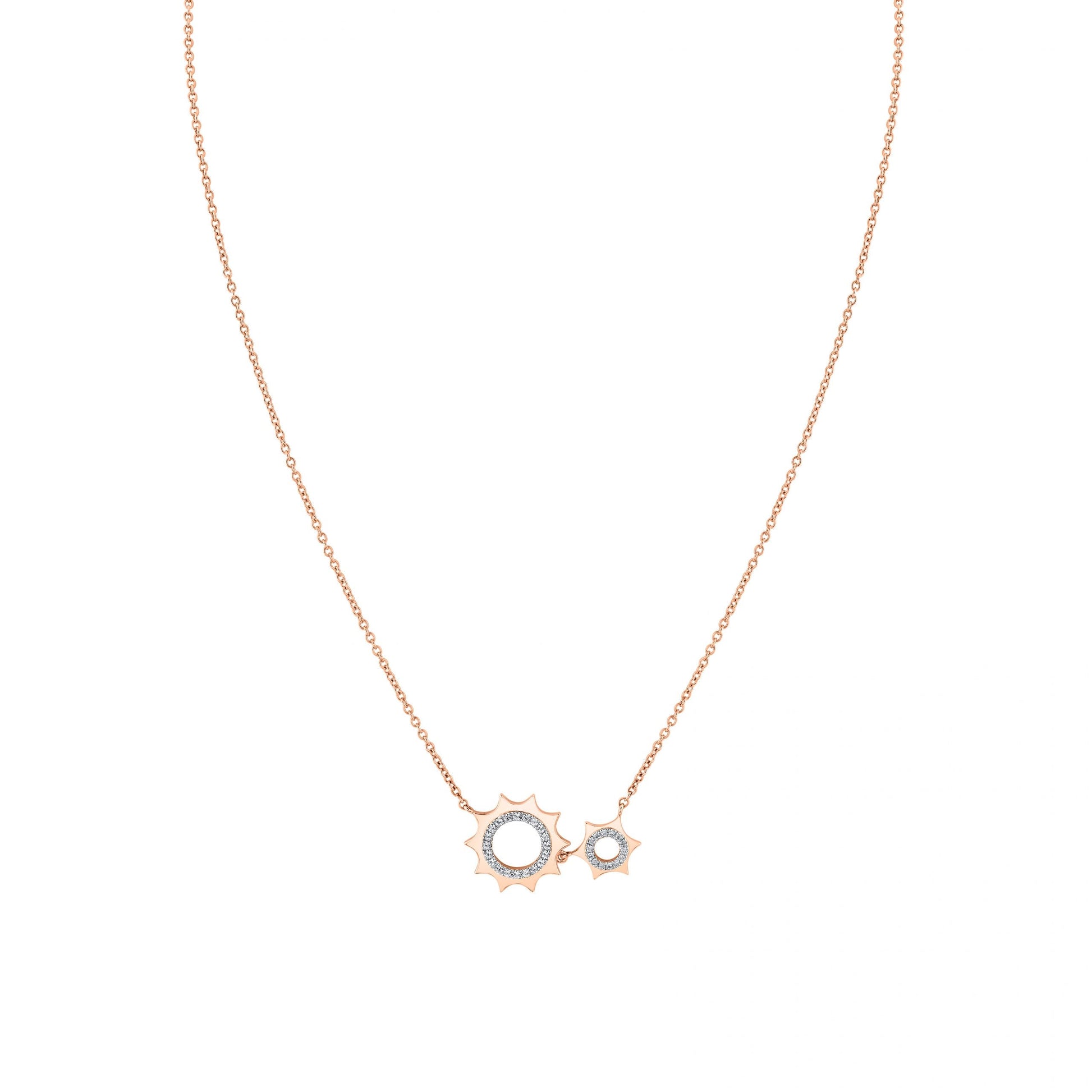 Solaz Diamond Suns Necklace