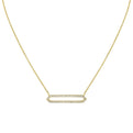 Shell Heritage Shell Tip Open Bar Diamond Necklace