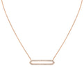 Shell Heritage Shell Tip Open Bar Diamond Necklace