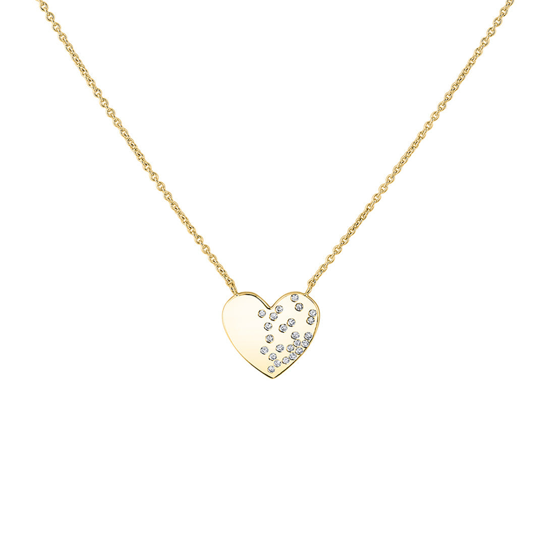Eternelle Scattered Diamond Heart Necklace
