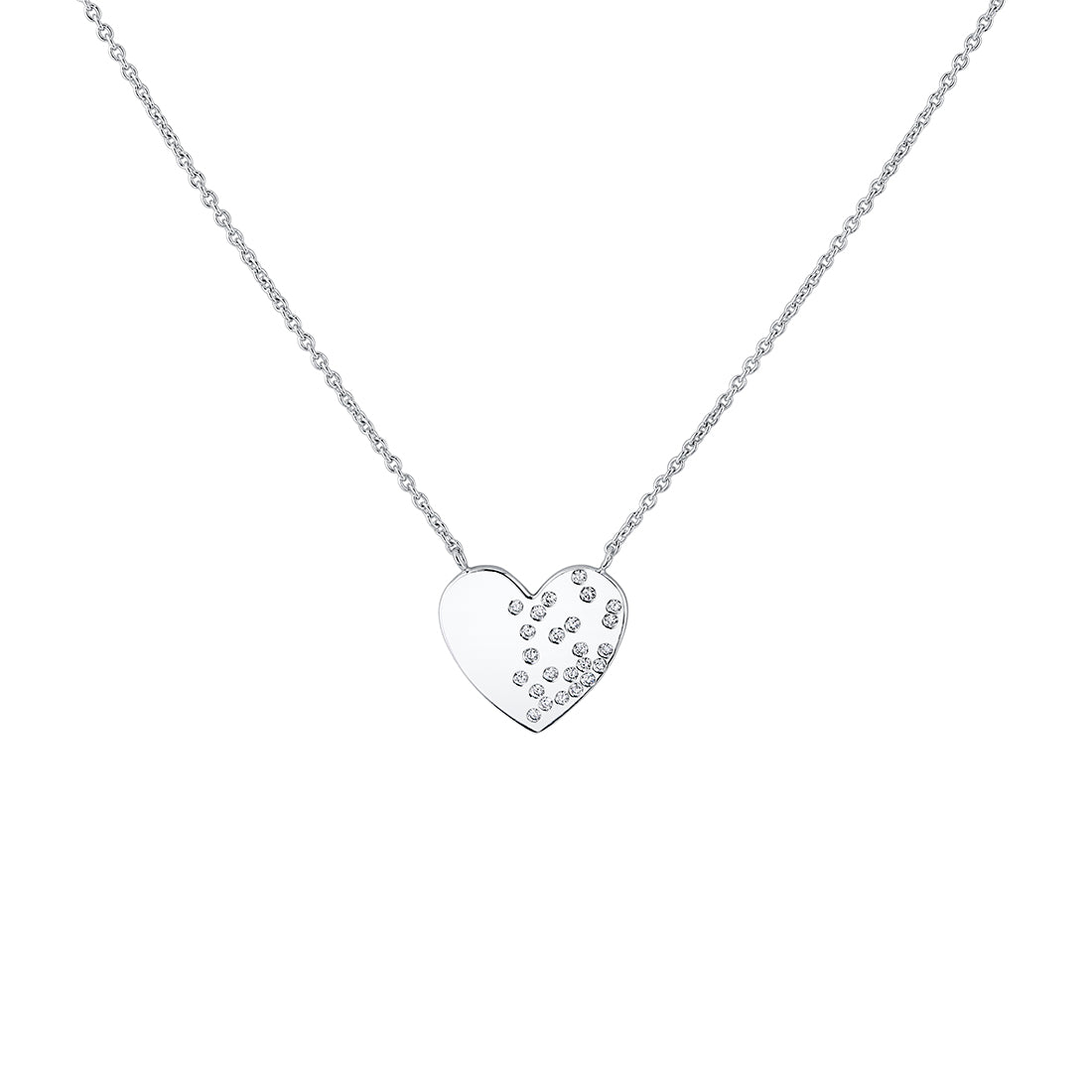 Eternelle Scattered Diamond Heart Necklace