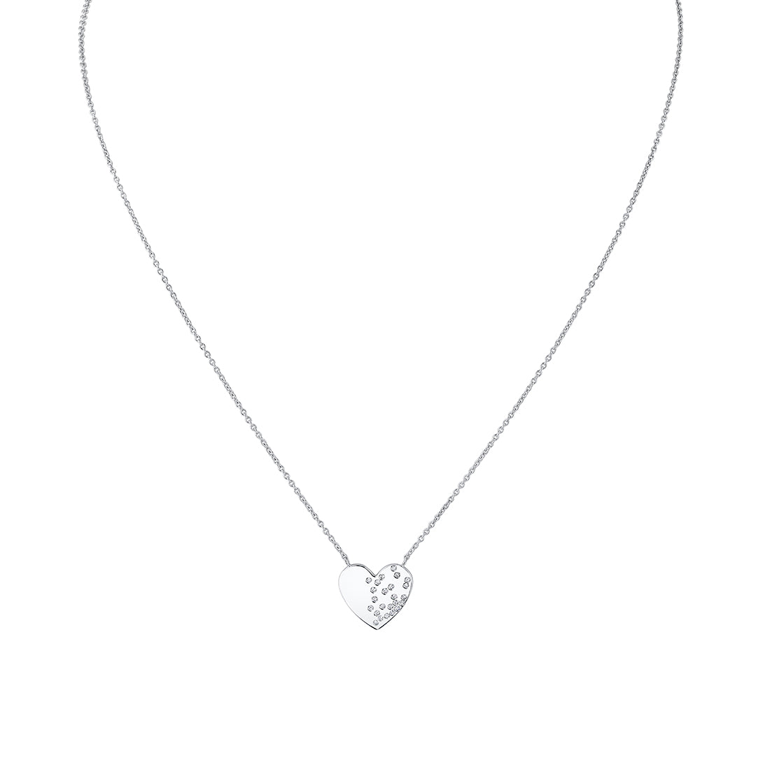 Eternelle Scattered Diamond Heart Necklace