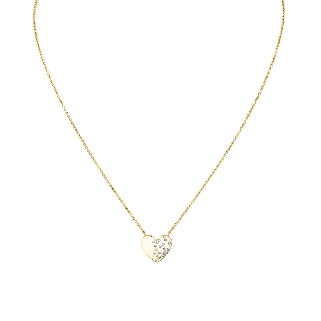 Eternelle Scattered Diamond Heart Necklace