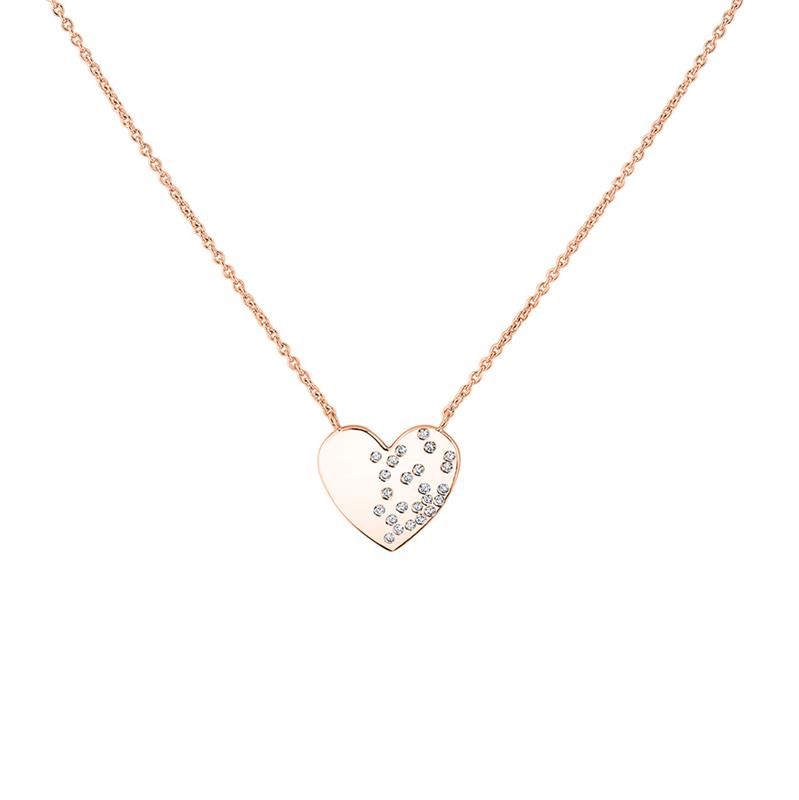 Eternelle Scattered Diamond Heart Necklace