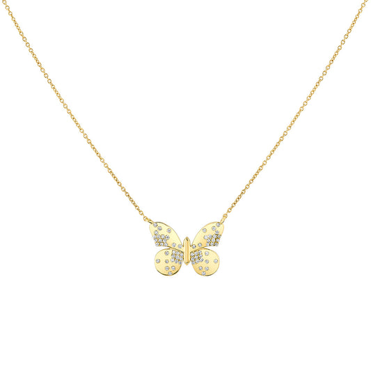 Shell Heritage Diamond Butterfly Necklace
