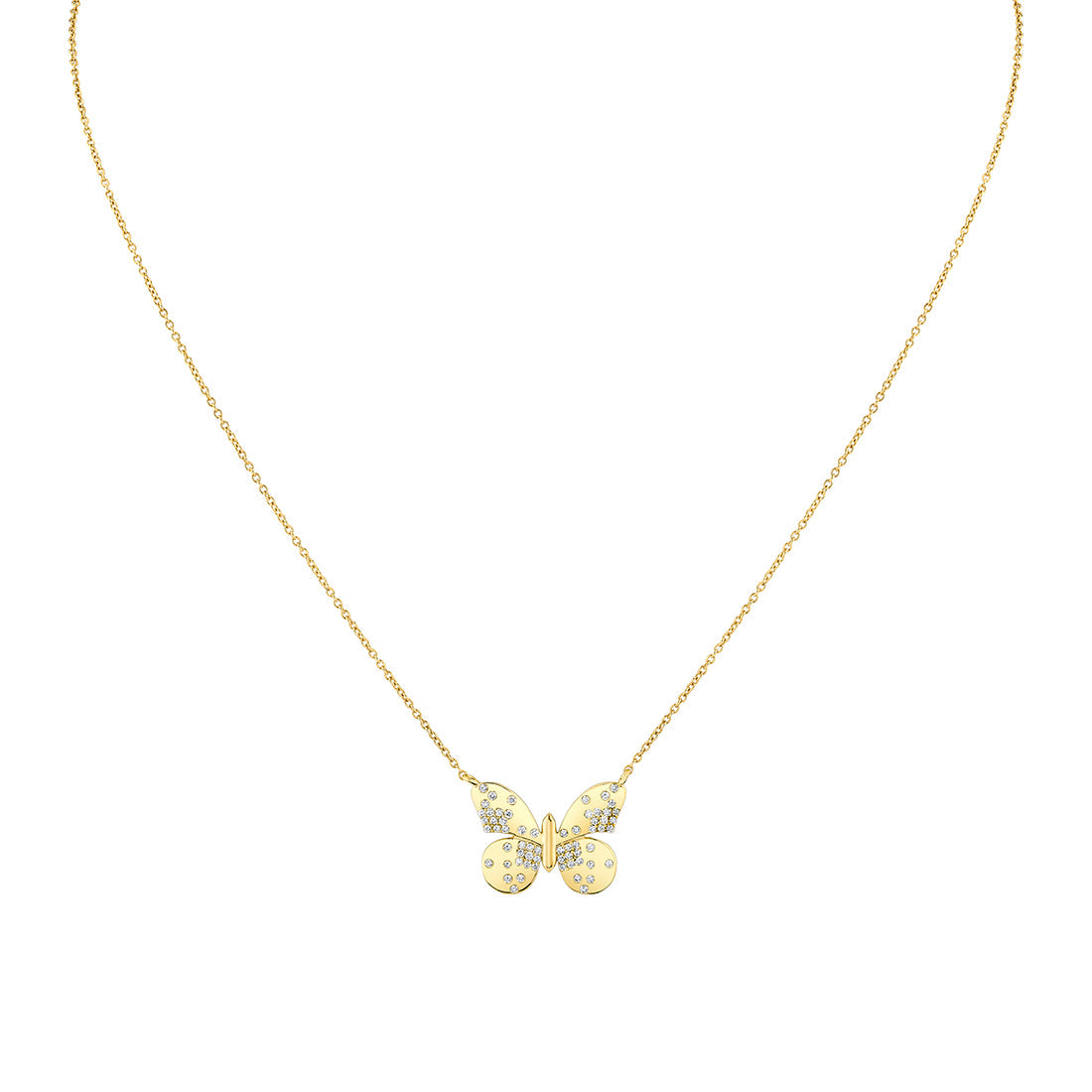 Shell Heritage Diamond Butterfly Necklace
