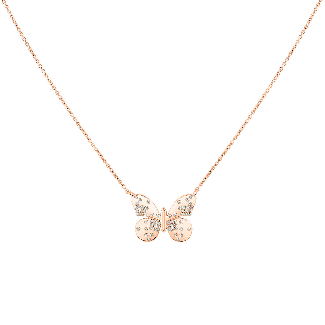 Shell Heritage Diamond Butterfly Necklace