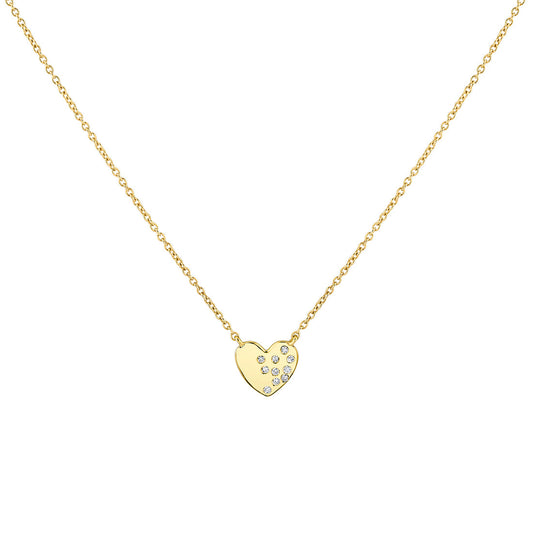 Eternelle Scattered Diamond Heart Necklace