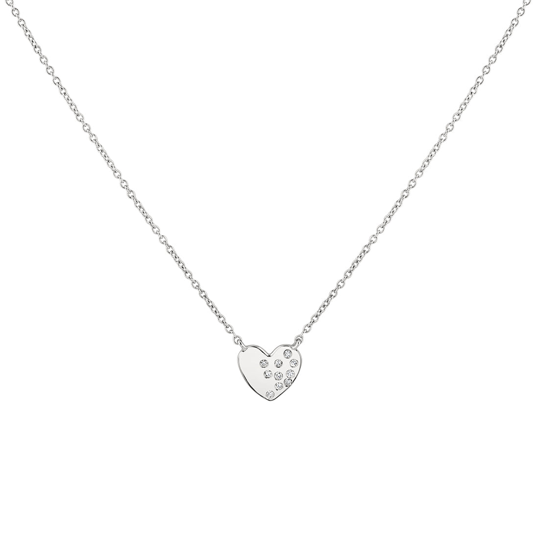 Eternelle Scattered Diamond Heart Necklace